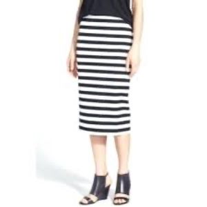 Black and White Stripe Skirt